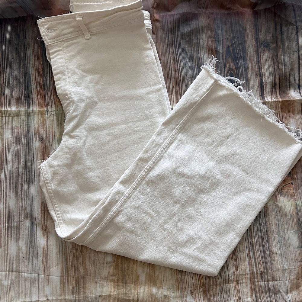 Zara White Flare & Wide Leg Jeans